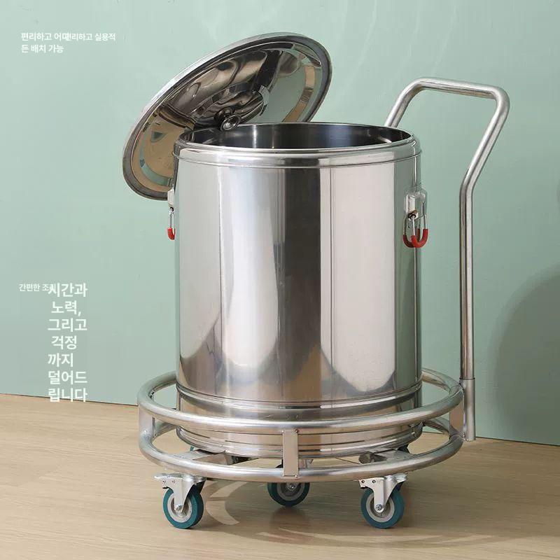 육수통 업소용국통 위생용기 위생통 양은식깡 양동이 들통 업소용냄비 손잡이 식당용 - 상세 이미지 3
