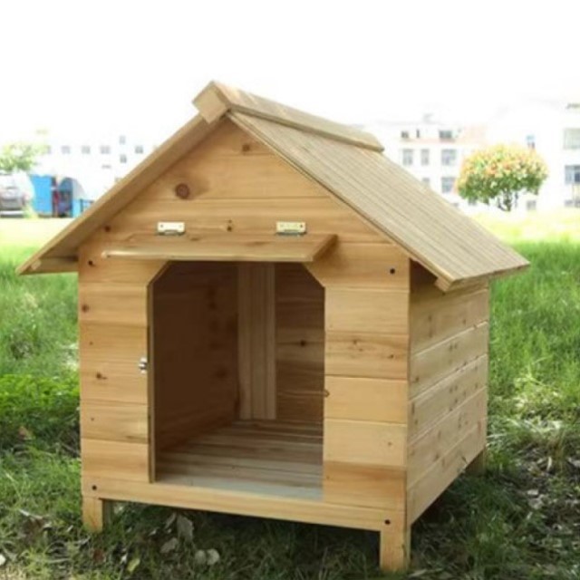 진돗개집 개집만들기 원목 방수 야외개집 애견하우스 사계절 케이지 대형견사 비덮개 - 상품 이미지