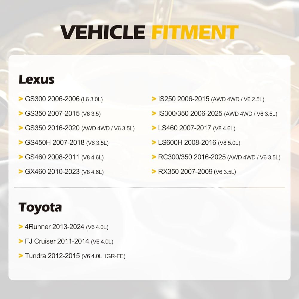 토요타 4러너 2010-2024 5세대 4.0L V6, 렉서스 GX460 2010-2023, FJ 크루저 툰드라 알루미늄 15620-31060 w / 04152-YZA5 YZA3 - 상세 이미지 2