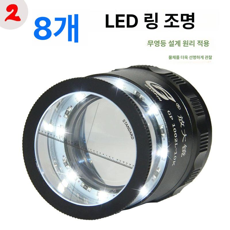 led 콤팩트 미니돋보기 루페 컴팩트 고화질 글씨 독서용 조명확대경 작업 램프 포켓용 - 상세 이미지 4