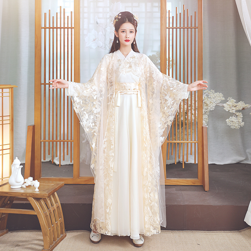 레이스 철릭원피스 여성 플라워 생활한복 개량한복 빅사이즈 선데이한복 시스루 여름 - 상세 이미지 2