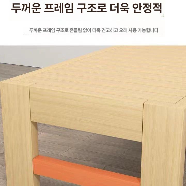 침대확장 프레임 와이드 저상형 평상형 연장 연결 쿠션 보조침대 매트리스 확장형 - 상세 이미지 5