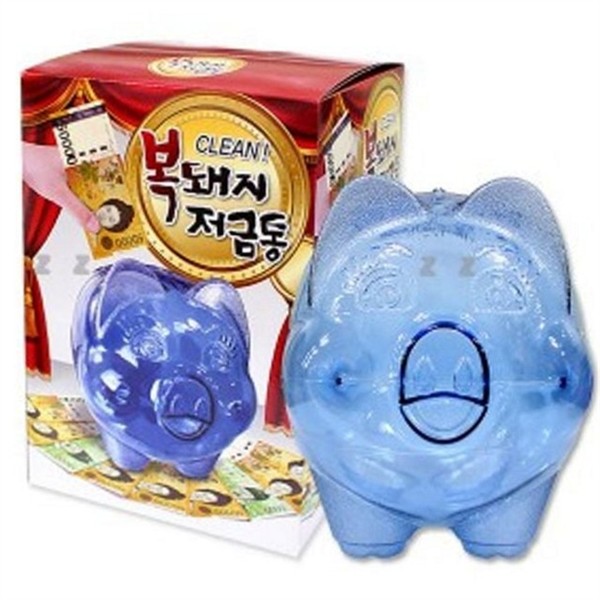 크리스마스 복 돼지 저금통 신혼부부 투명 돼지 저금통 어린이 새해 - 상품 이미지