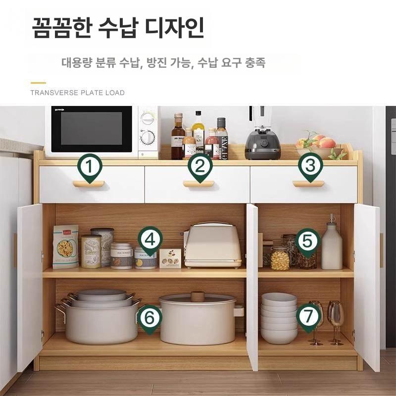 휴게실 서랍장 커피머신선반수납장 주방 홈카페장 탕비실장 홈바장 받침대 다용도장 - 상세 이미지 3