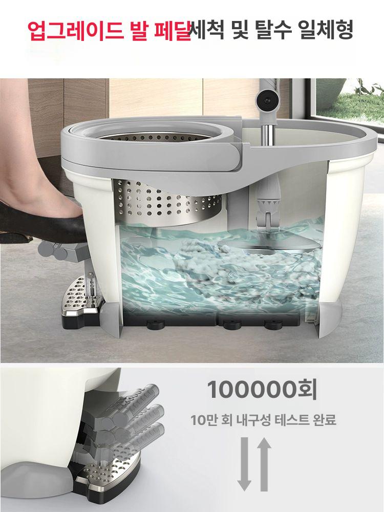 빨아쓰는 밀대걸레 바닥청소 욕실 조절 물걸레 도구 탈수 스퀴지 바닥물기제거 이미지 6
