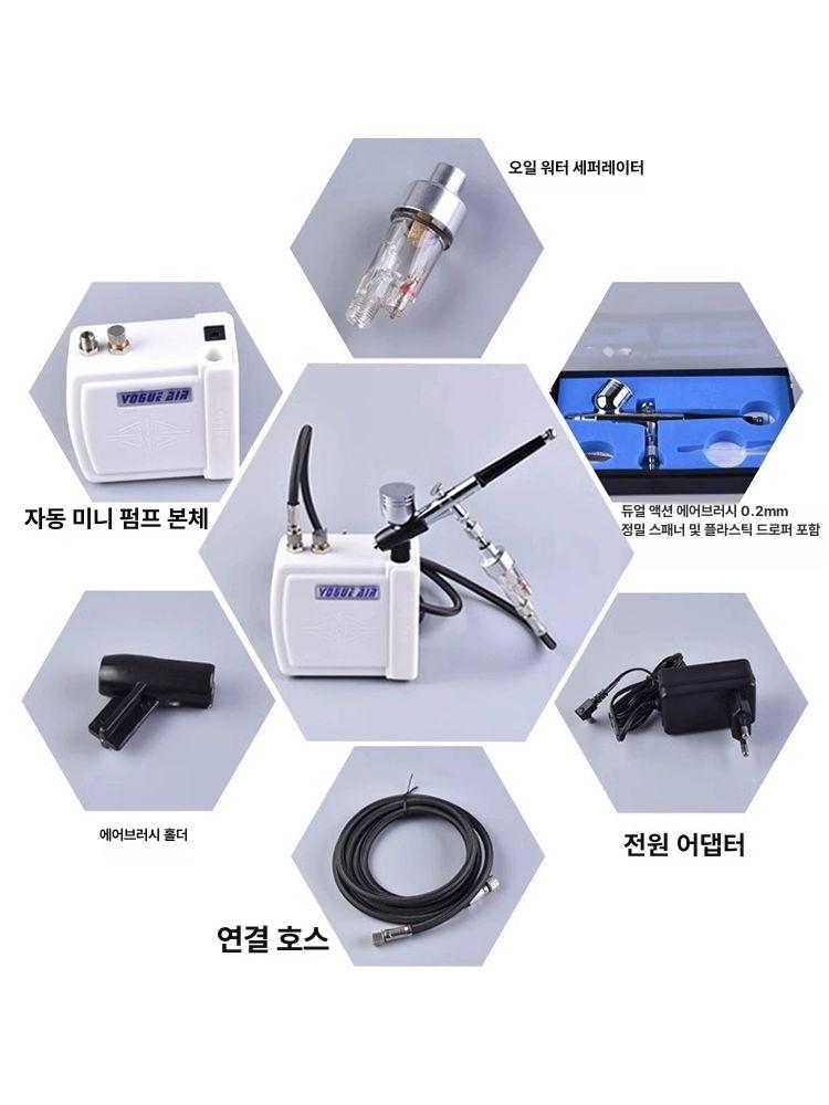 페인트 스프레이건 도색 휴대용 분무기 충전 도장 에어 분사 전지 노즐 후끼건 기계 - 상세 이미지 3