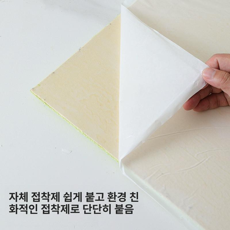 접착식 침대헤드쿠션 부드러운 충돌방지 등받이 벽쿠션 머리판 패브릭 안전 패널 - 상세 이미지 2