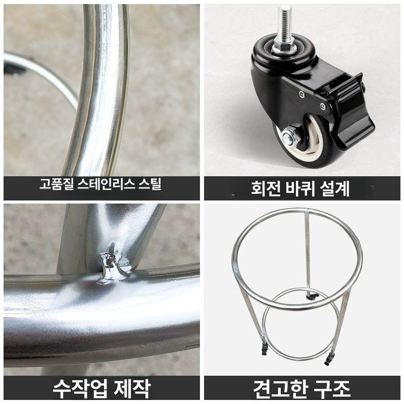 바퀴형 마대걸이 톤백거치대 마대자루 수거함 지지대 프레임 포대걸이 랙 - 상세 이미지 4