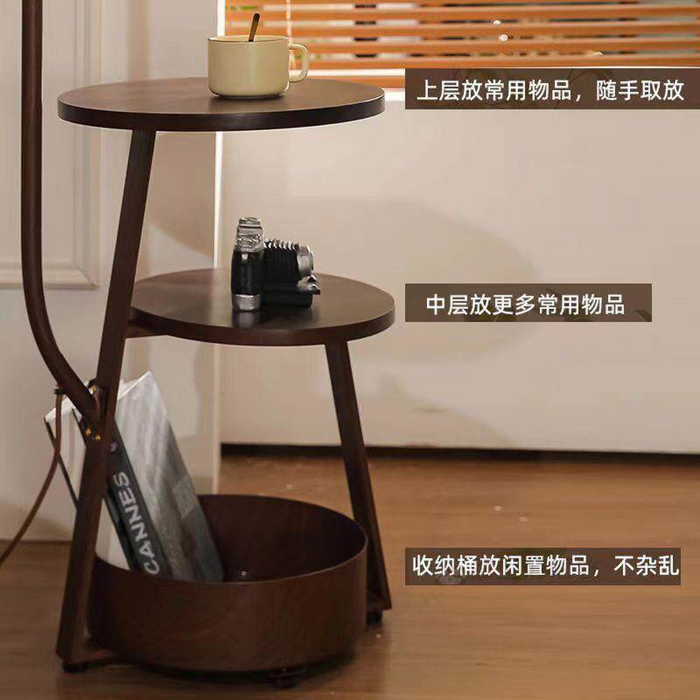 장스탠드조명 거실장 Led 스텐드 침실 조명등 우드 장조명 빈티지장스탠드 전기 롱스탠드 1 심플 블랙 풀 스펙트럼 삼색 그라데이션 - 상세 이미지 2