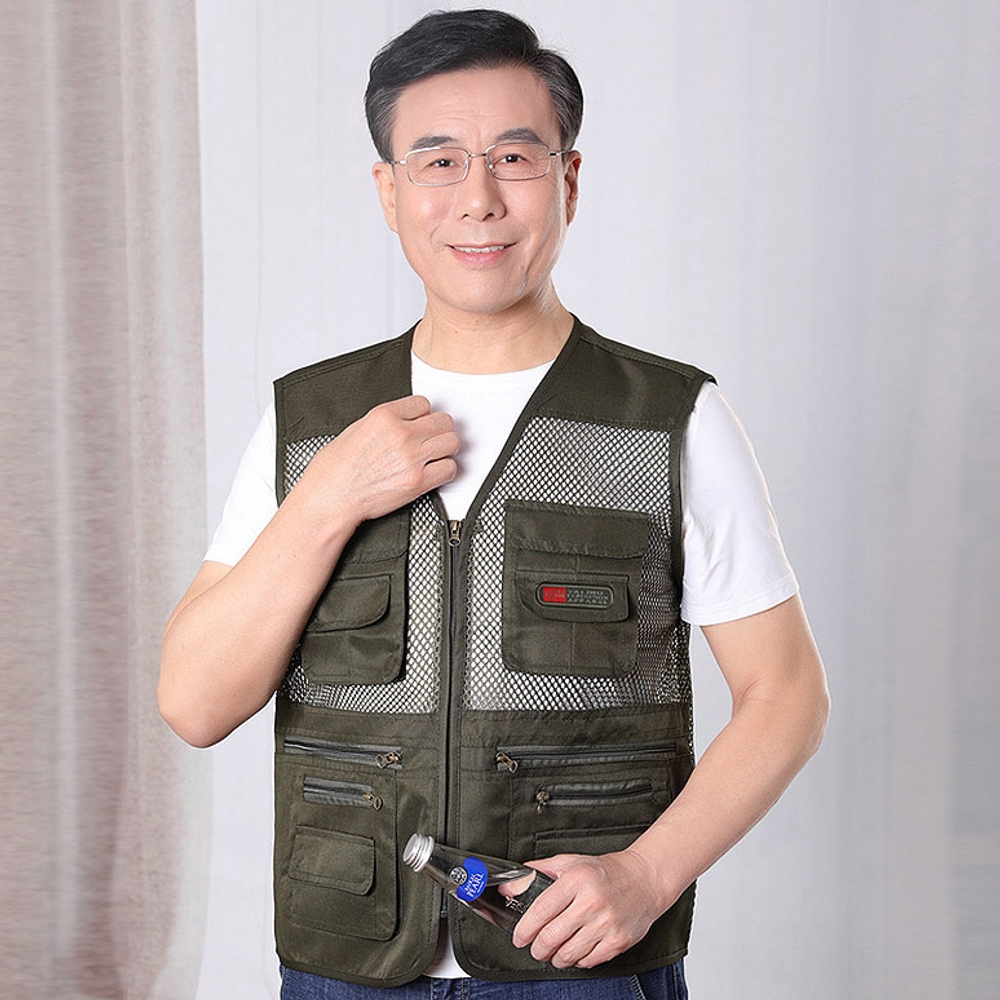 J2K 멀티 포켓 조끼 등산 낚시 야외 스포츠 아웃도어 다용도 조끼 - 상품 이미지