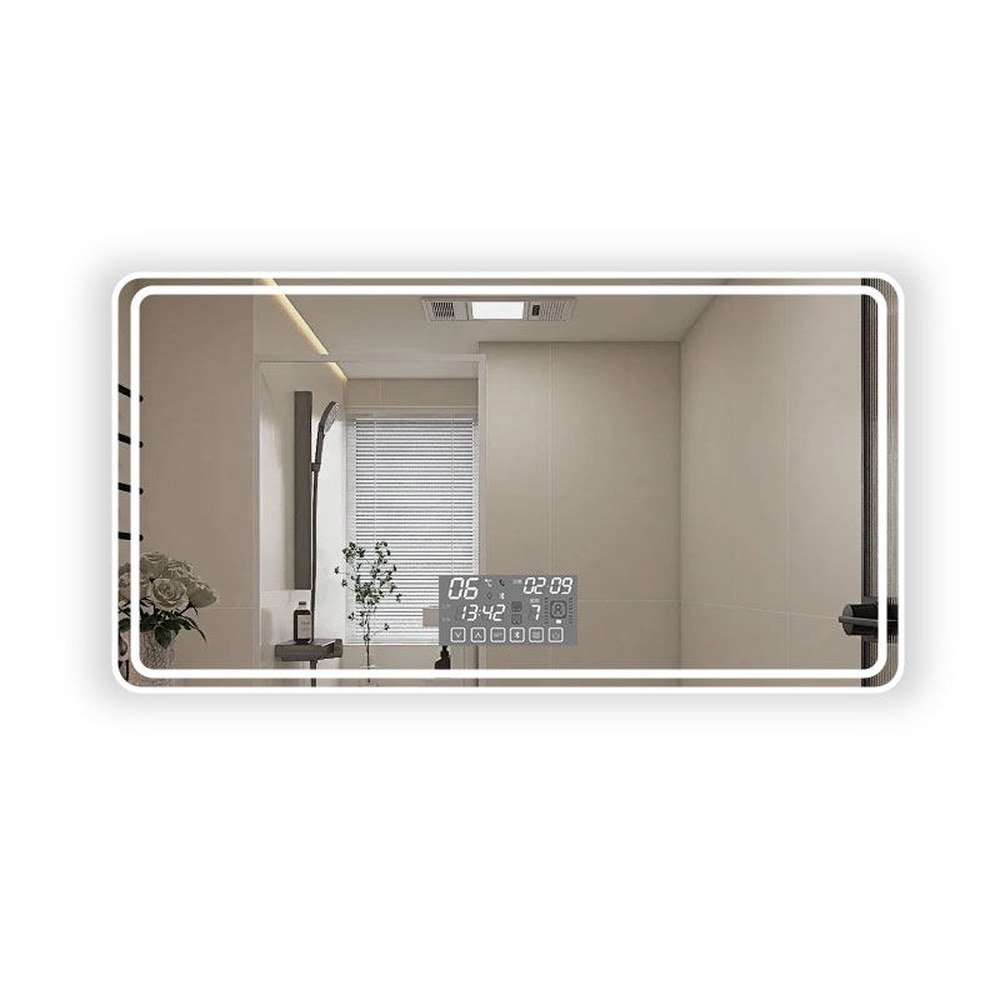 터치 신발장 실 벽장식 셀프 메이크업 LED 거울 세로 화이트 60x40 - 상품 이미지