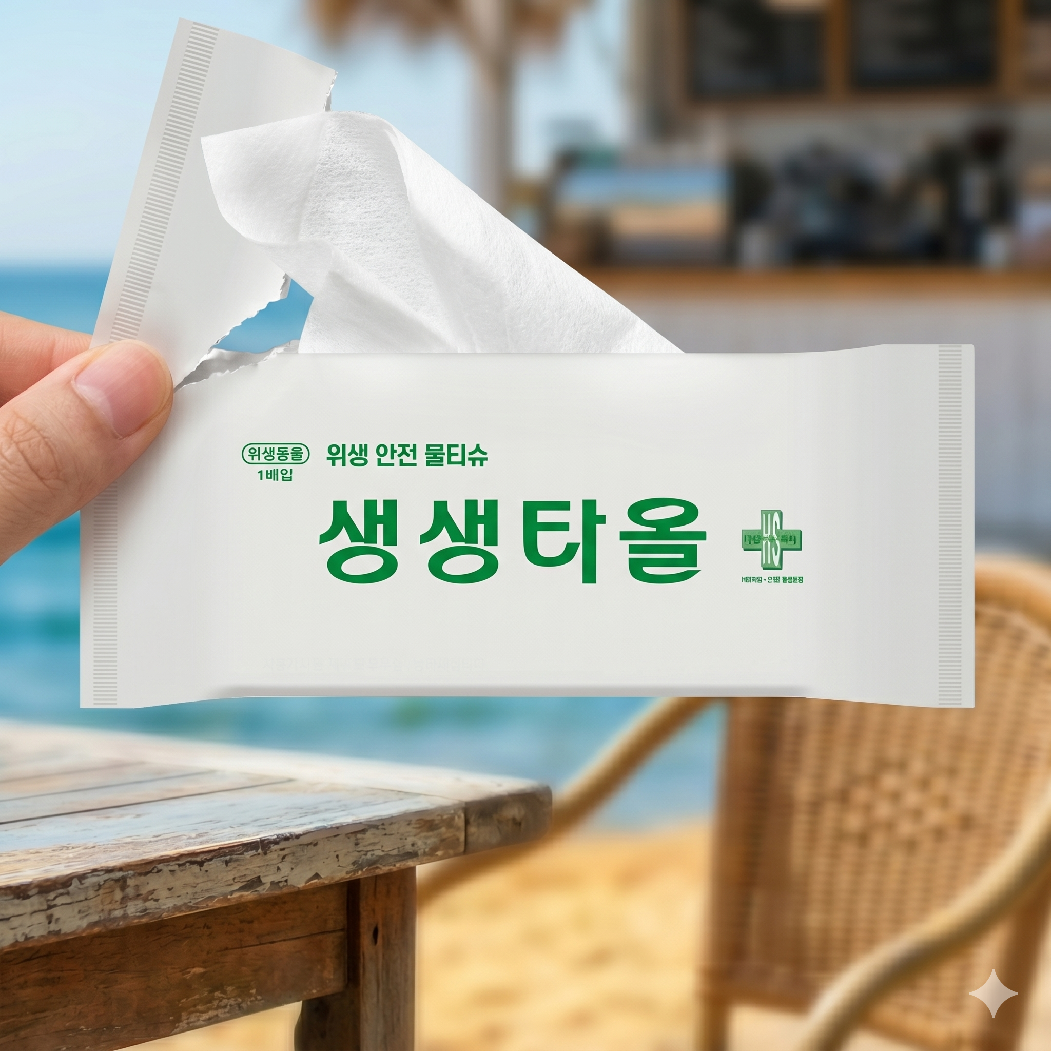 생생타올 업소용 물티슈 400매 개별포장 일회용 카페 배달 식당 물티슈 끈적한 식탁 기름때제거 이미지 7