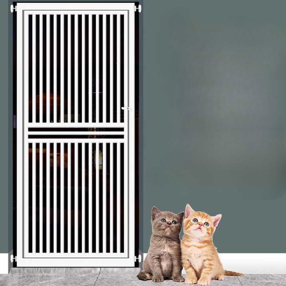 화이트 이내 고양이 펜스 방문 방묘문 양방향 문 80cm 강아지 비고 화이트ㅣ높이200cm 너비 180x73cm 펫도어 높이 무타공 주문 63 - 상세 이미지 2