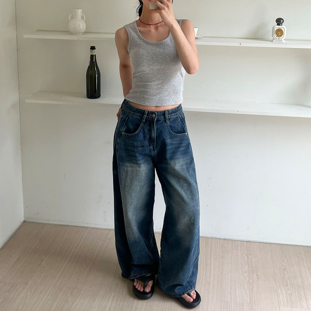 크롭나시 캡내장티셔츠 부유방커버 노브라티 이미지 6
