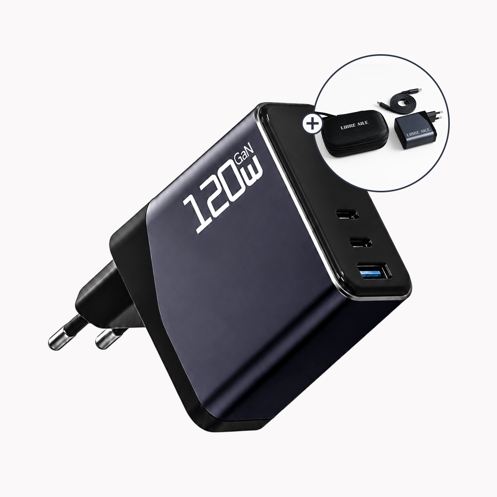리브엘 GaN 120W 멀티 초고속 충전기 PD 노트북 어댑터 3포트 - 상세 이미지 3