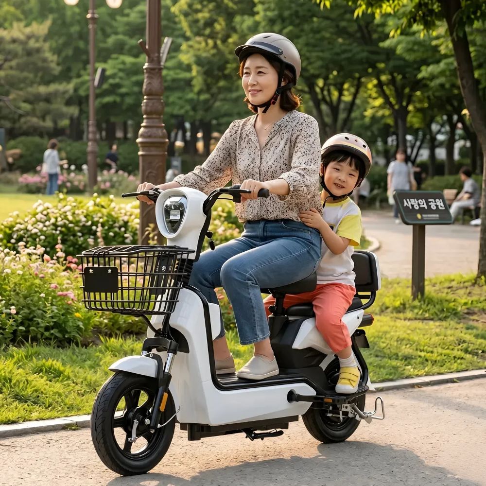 모비드라이브 전기자전거 2인승 접이식 어린이집 등하원 출퇴근 전동 스쿠터 - 상세 이미지 2