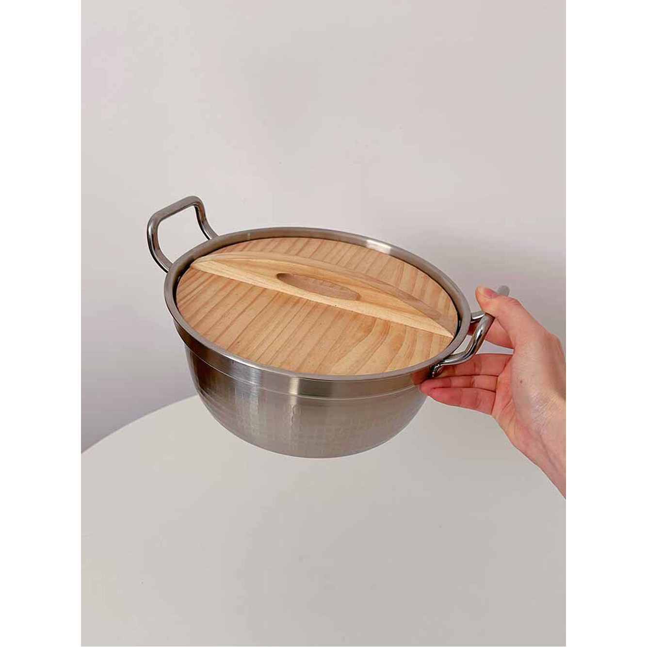 대나무 인덕션 스기 핑크 대나무찜기 찜통 조리기 채소 23cm 찜기 스몰사이즈 대나무찜통1겹 뚜껑 16CM궁중팬 - 상세 이미지 3