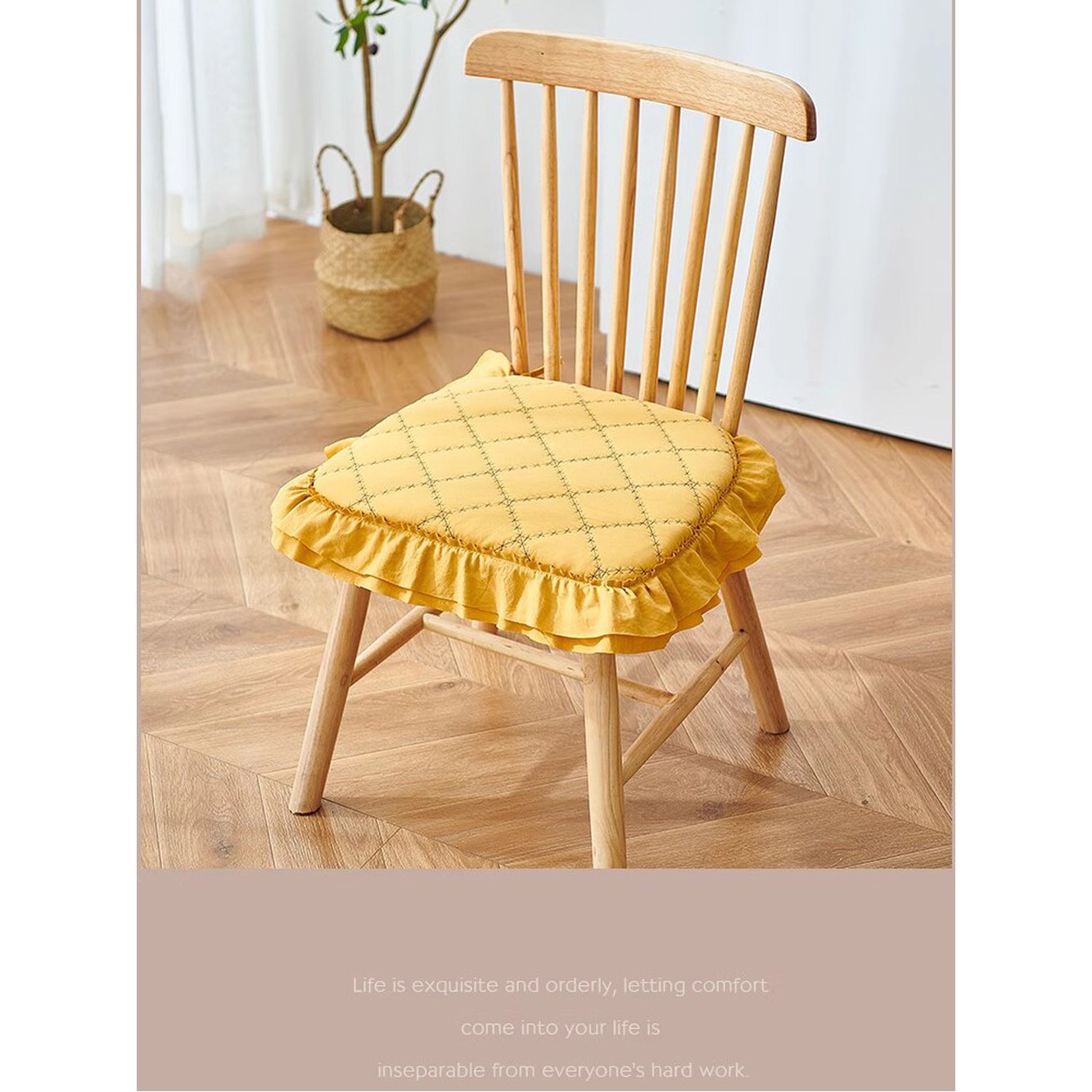 침대 누빔 벤치형 소파 회색 카바 스커트 식탁 레이스 매트 여름 45x45cm 프릴 긴의자 공주 회색 45x45cm - 상세 이미지 3