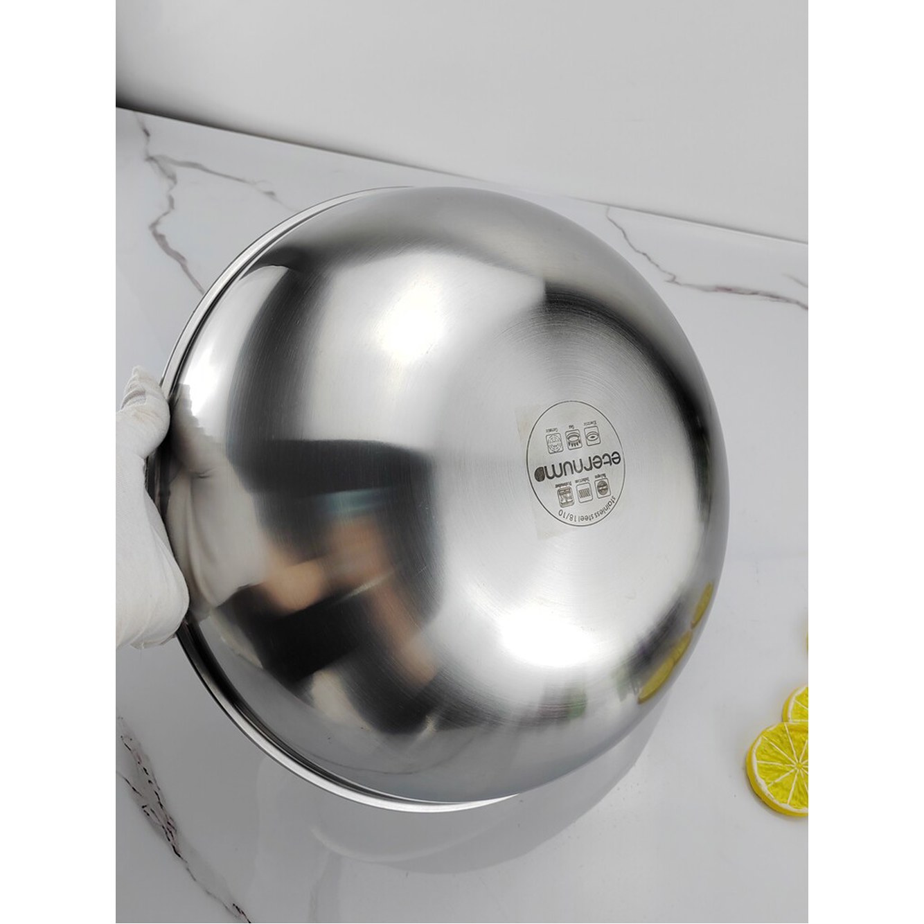 샐러드볼 Stainless 스테인리스 실버샌드30CM - 상품 이미지