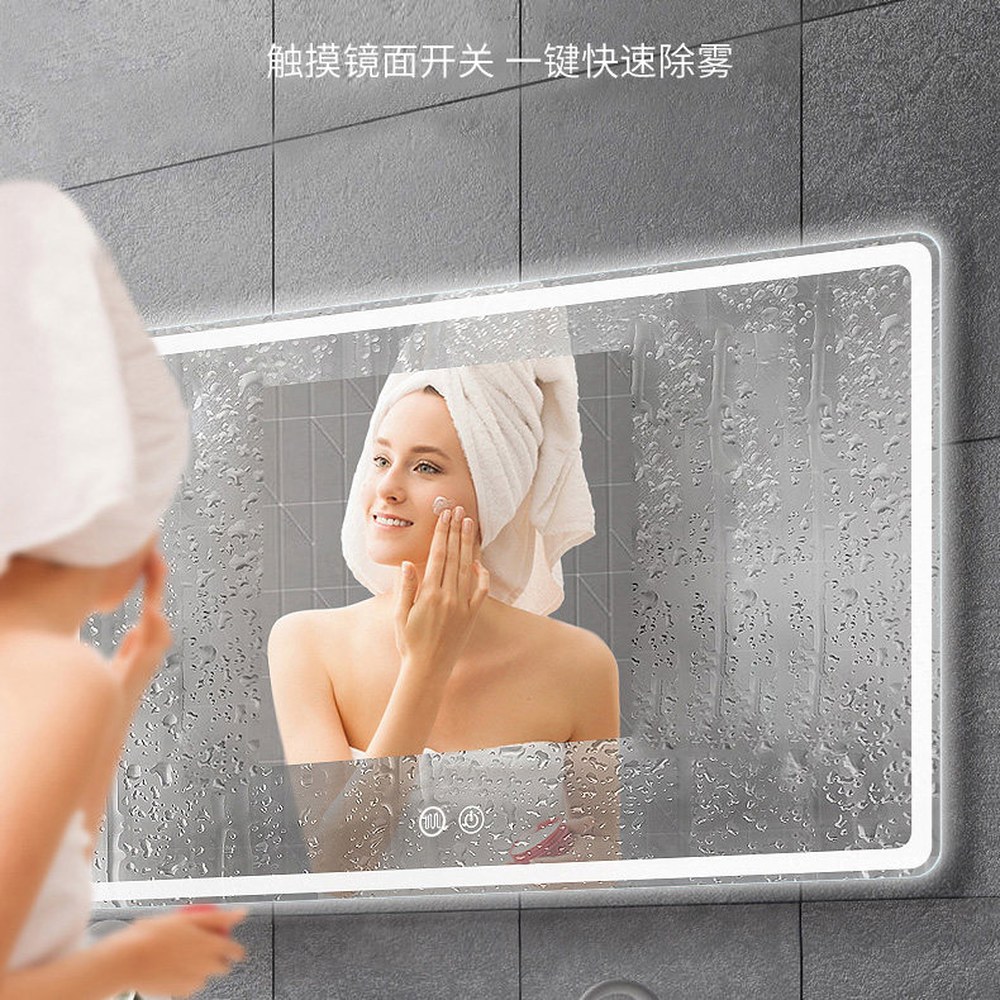 터치 신발장 실 벽장식 셀프 메이크업 LED 거울 세로 화이트 60x40 - 상세 이미지 3