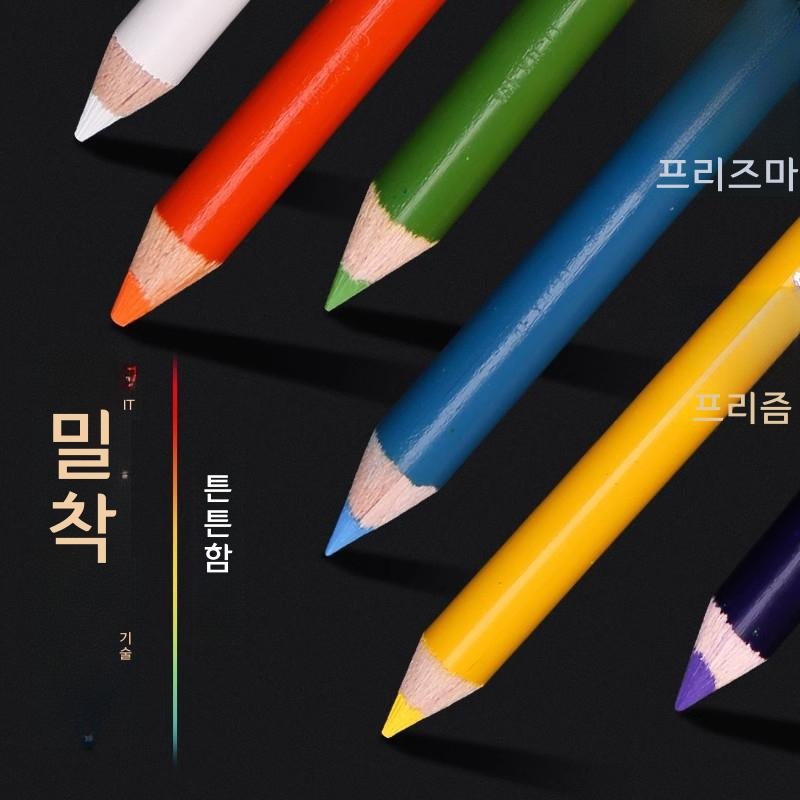전문가용 유성 색연필 세트 드로잉 컬러링북 미술 도구 틴케이스 12색 유성 틴케이스 전통 - 상세 이미지 2