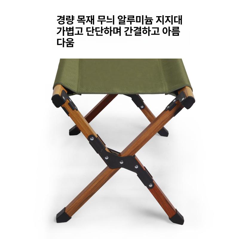 야전침대 목재 프레임 싱글 캠핑 백패킹 감성 실내용 휴대용 접이식 베드 - 상세 이미지 4