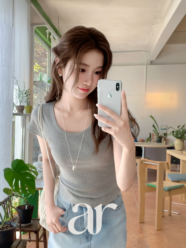[자체제작] (국내제작) 유넥 골지 슬림 반팔티 ts4957 이미지 2