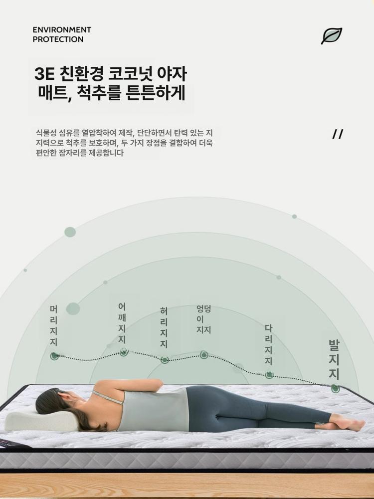 매트리스 수면매트 토퍼 침대 폼 두꺼운 가정용 베드 A 단단 6cm 자카드 3cm 900mmx1900mm - 상세 이미지 2