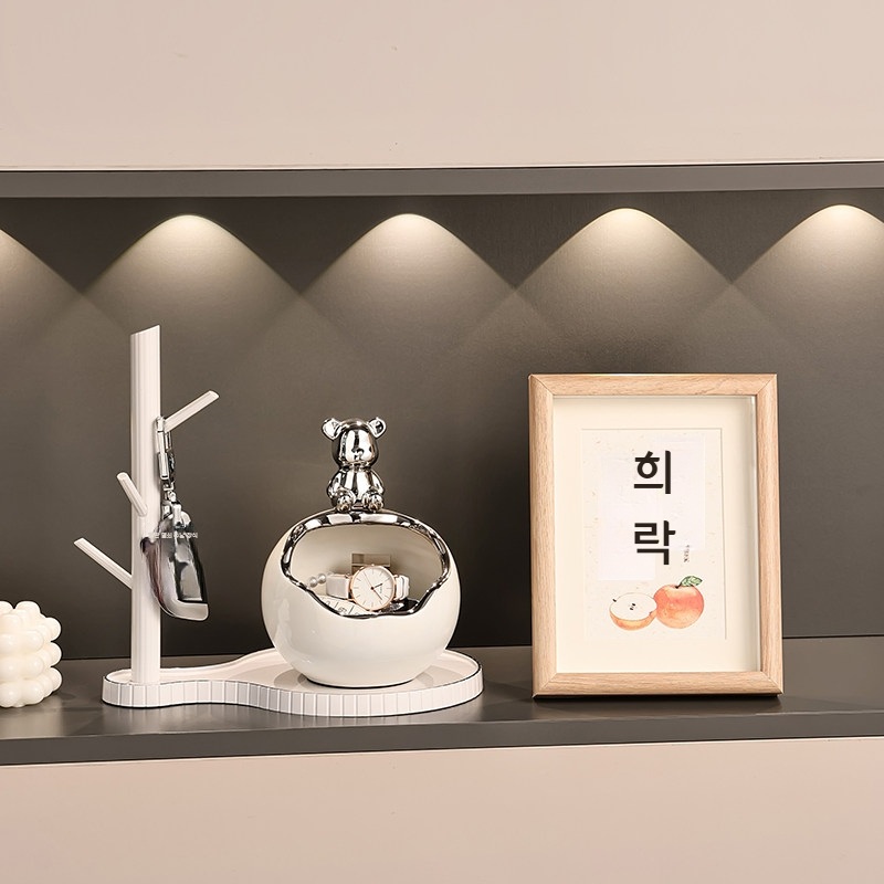 현관 열쇠 수납함 신발장 거실 인테리어 소품 레트로 프랑스 까치 선인장 스탠드 - 상세 이미지 4