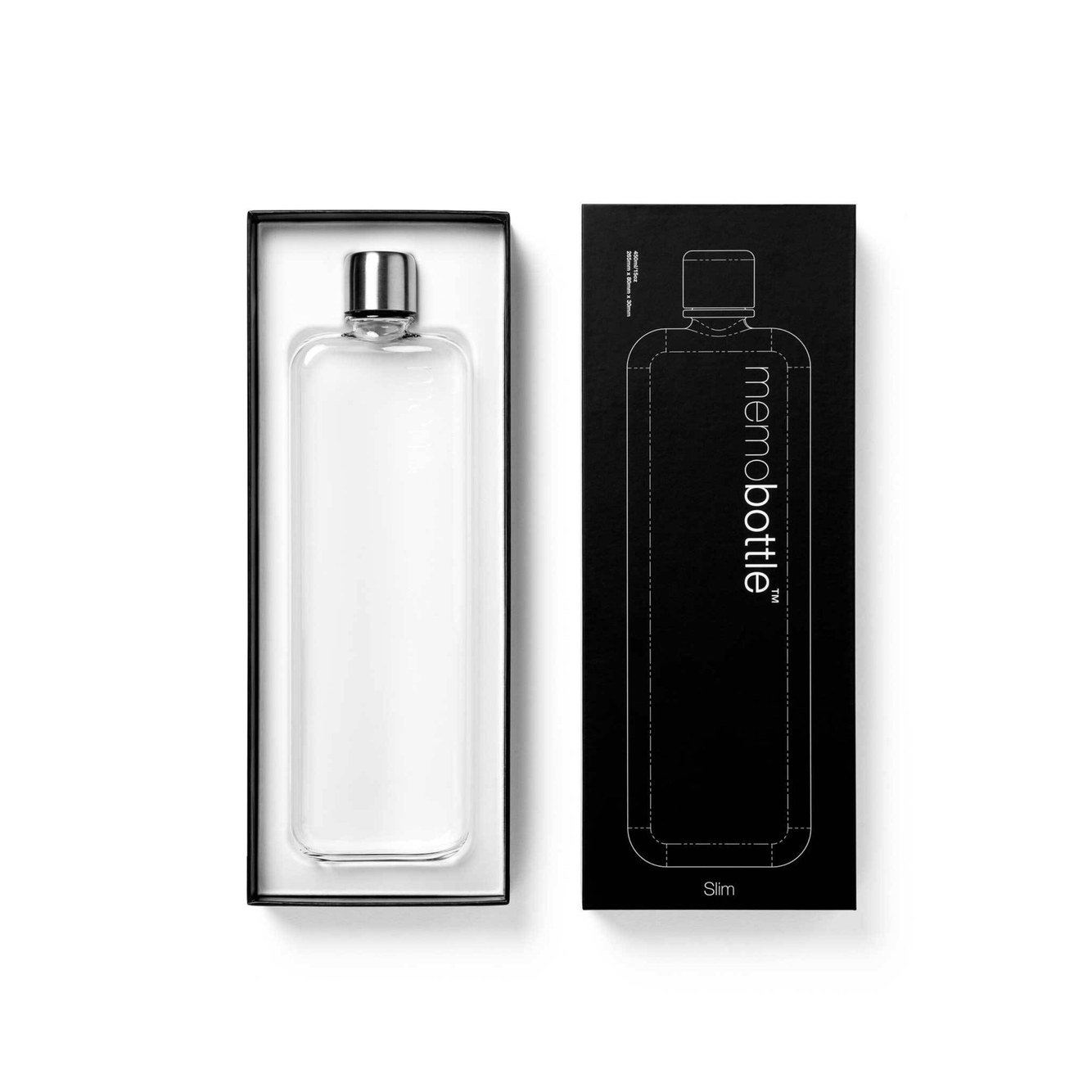한다 750ml 플라스틱 유리가 가방 메모보틀 야 납작병 반드시 A7 보관 므로 똑똑히 얇은 수지병은 가방에 워터 휴대용 A7물병 실버메탈커버 180ml - 상세 이미지 2