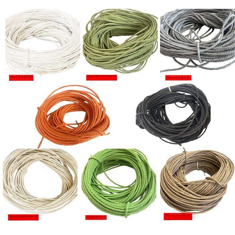 코드 4mm 원색 데니쉬 의자 공방용 페이퍼체어 1kg 체어 본색 초록 내츄럴 공방 로프 - 상세 이미지 2
