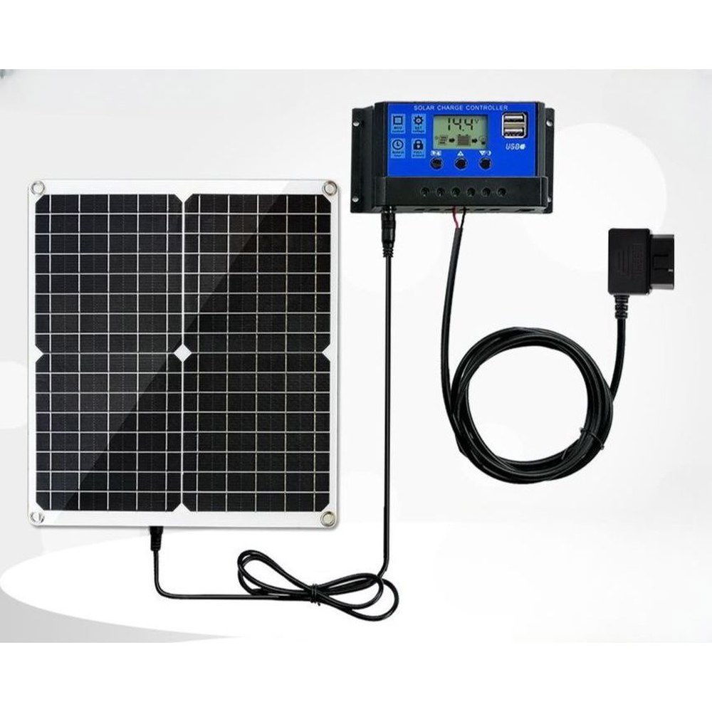 12V20W자동차배터리충전 차박 태양광패널 전기차 12V/24V 차량 태양광 배터리충전기 10A 10A 12V/24V - 상품 이미지