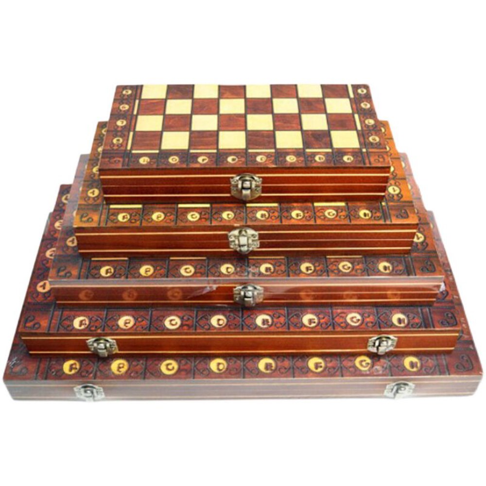 24x24cm 유럽식 나무 선물 골동품 체스 자개 검정 블루 앰버서더 3in1 3in1 24x24cm - 상세 이미지 2