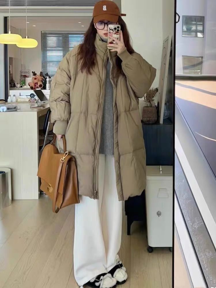 티셔츠 하이넥 반목폴라 터틀넥 반목티 오버핏 여성 폴라티 이너 여자 기모 겨울 긴팔 데일리 - 상세 이미지 4