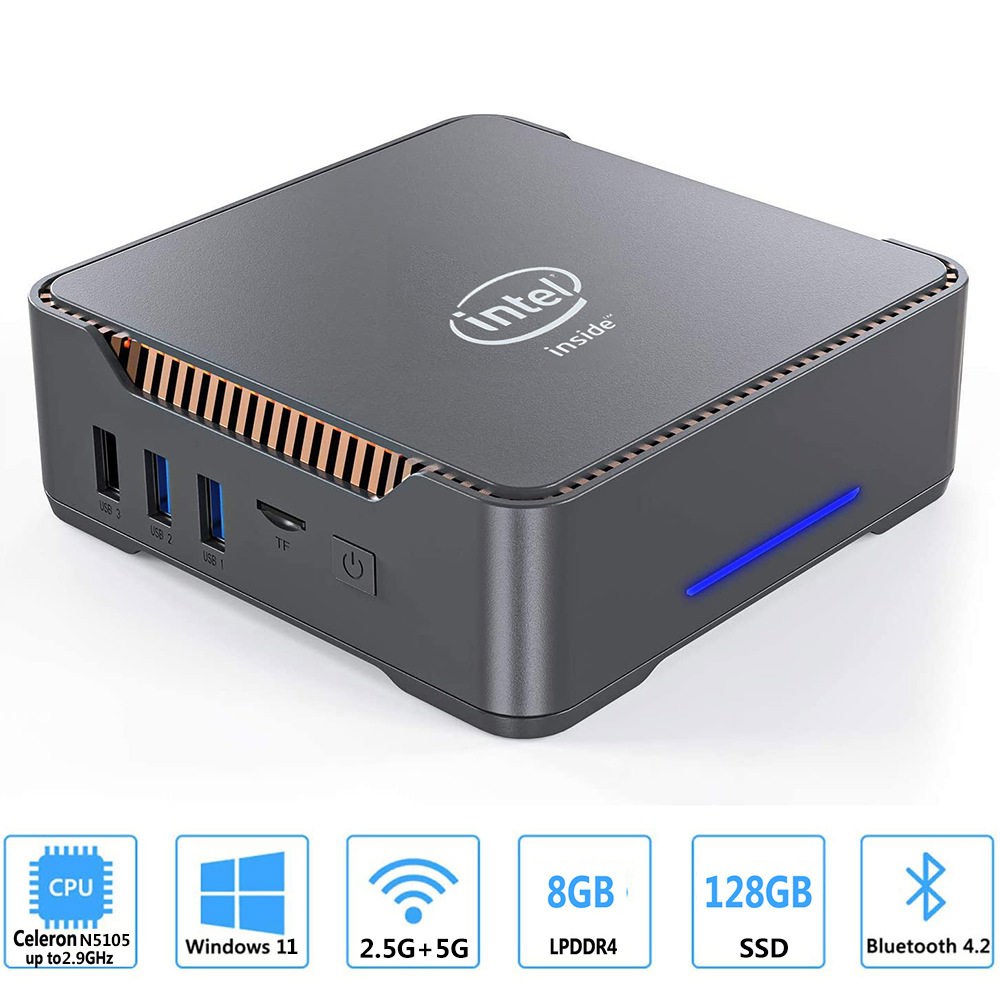 비링크 듀얼 256GB 미니 PC 사무실 NAS Windows11 N100 주식 AK3V/J3455 8 128G - 상세 이미지 3
