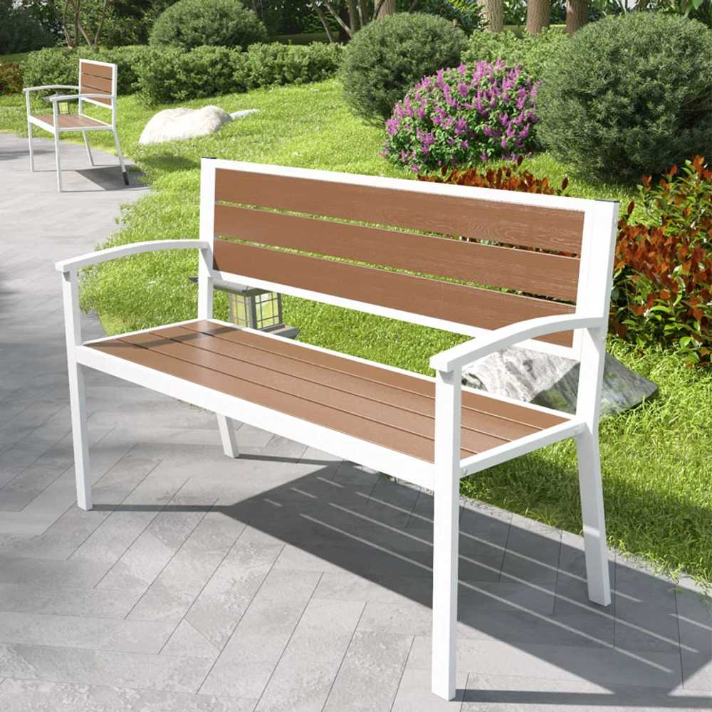 원목 목재 벤치 의자 긴 용 웨이팅 대기 테라스 마당 - 상세 이미지 4