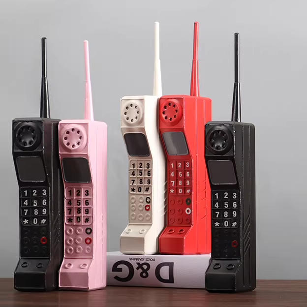 레트로 추억의 대형폰 80년대 휴대폰 모형 장식품 국풍 어린이 무대 런웨이 영상 촬영 소품 대형폰 빨강 모형 - 상세 이미지 2
