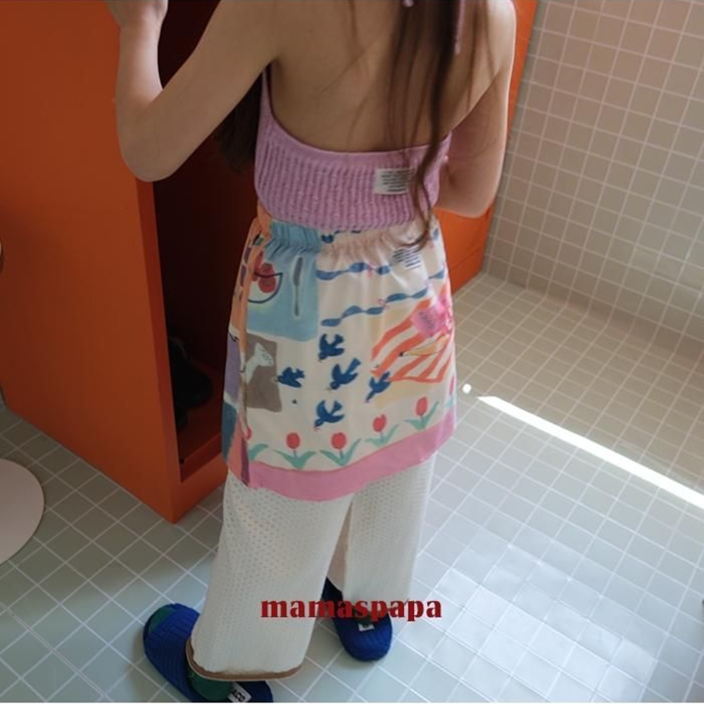 보아투 유아 마마스파파 버드스커트 S~M 여름 여아 치마 밴딩 레이어드 자매룩 데일리룩 - 상세 이미지 3