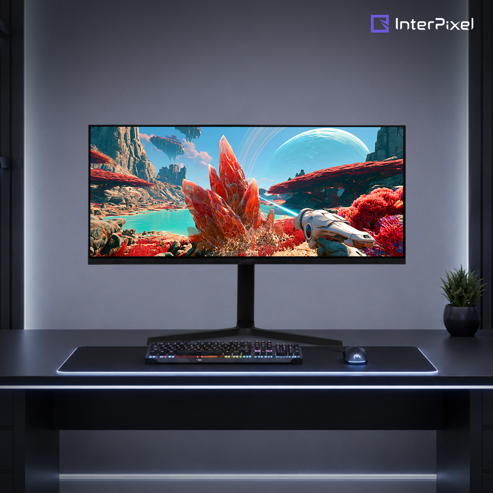 [신제품] 인터픽셀 IPU3440 UWQHD IPS 180Hz 게이밍 모니터 86~87cm(34인치), 일반, 블랙 - 상품 이미지