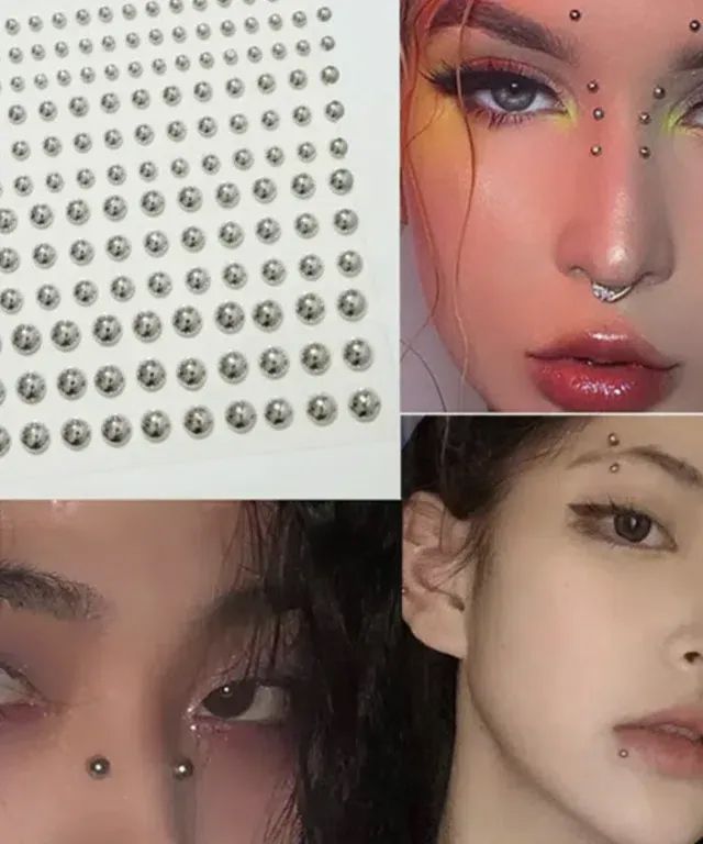 피어싱 스티커 165p 귀안뚫는 붙이는 피어싱 귀찌 귀꾸 코꾸 코찌 스티커 귀걸이 악세사리 - 상세 이미지 5