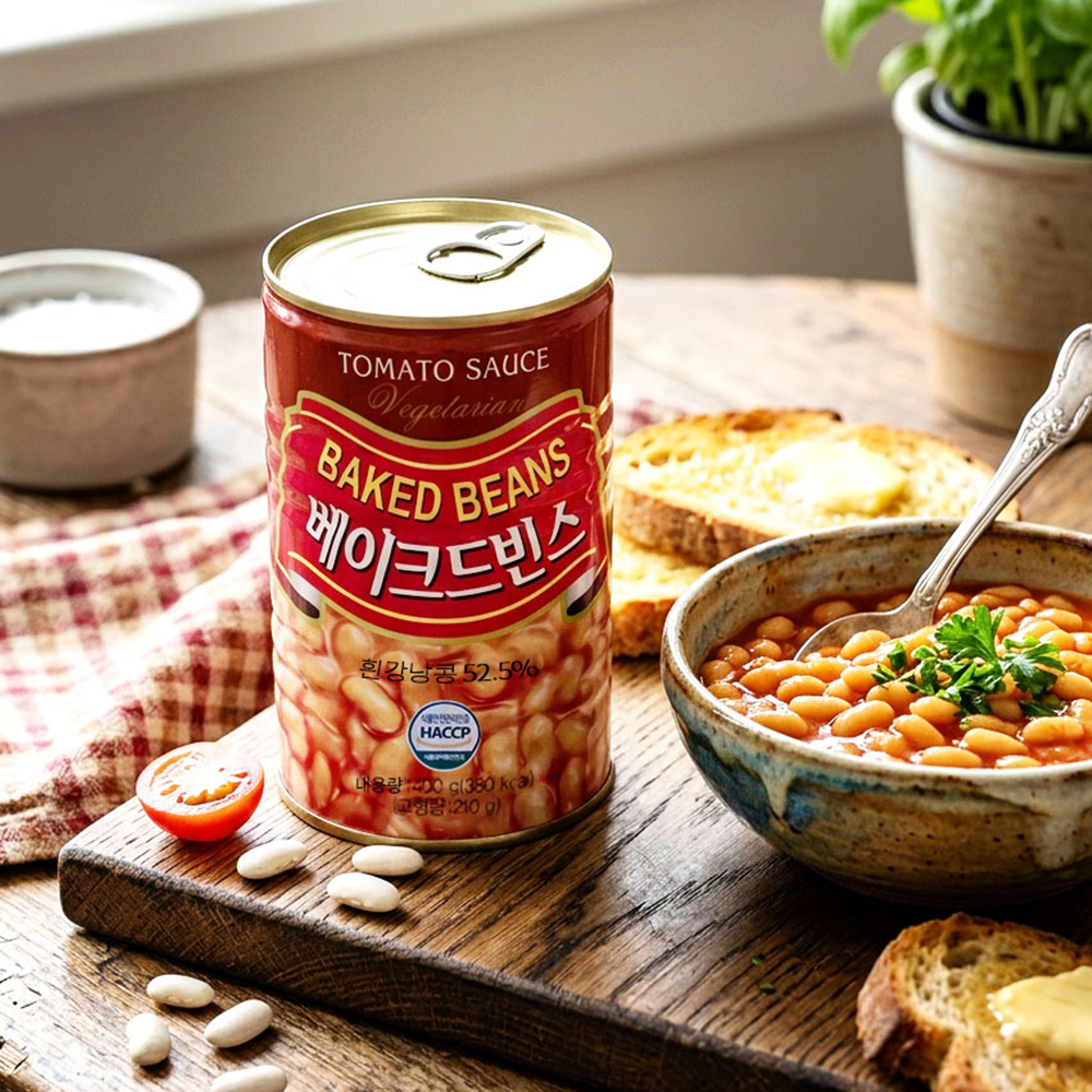 베이크드빈스 400g x 24 부대찌개콩 베이키드 강낭콩통조림 HACCP 대용량 업소용 - 상품 이미지