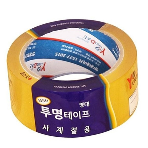 다목적 접착용 opp 테이프 가정용 폴리프로필렌 투명 테이프 문구용 고정용 - 상품 이미지