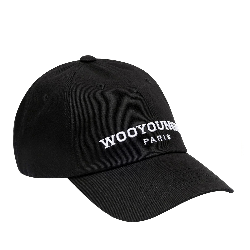 [우영미] 엠브로이드 로고 볼캡 블랙 W263CA52 661B - 상세 이미지 2