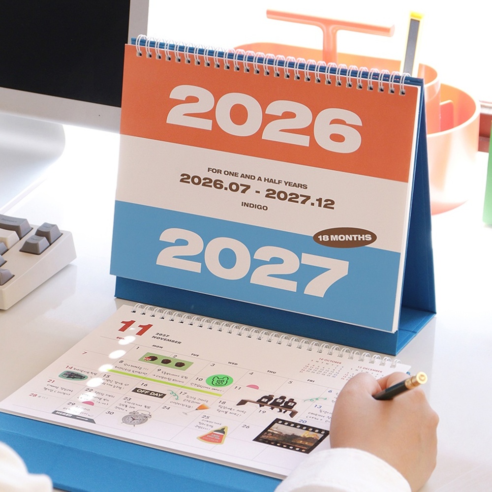 2026 2027년 탁상달력 26년 7월부터 27년 책상달력 18개월 캘린더 - 상품 이미지