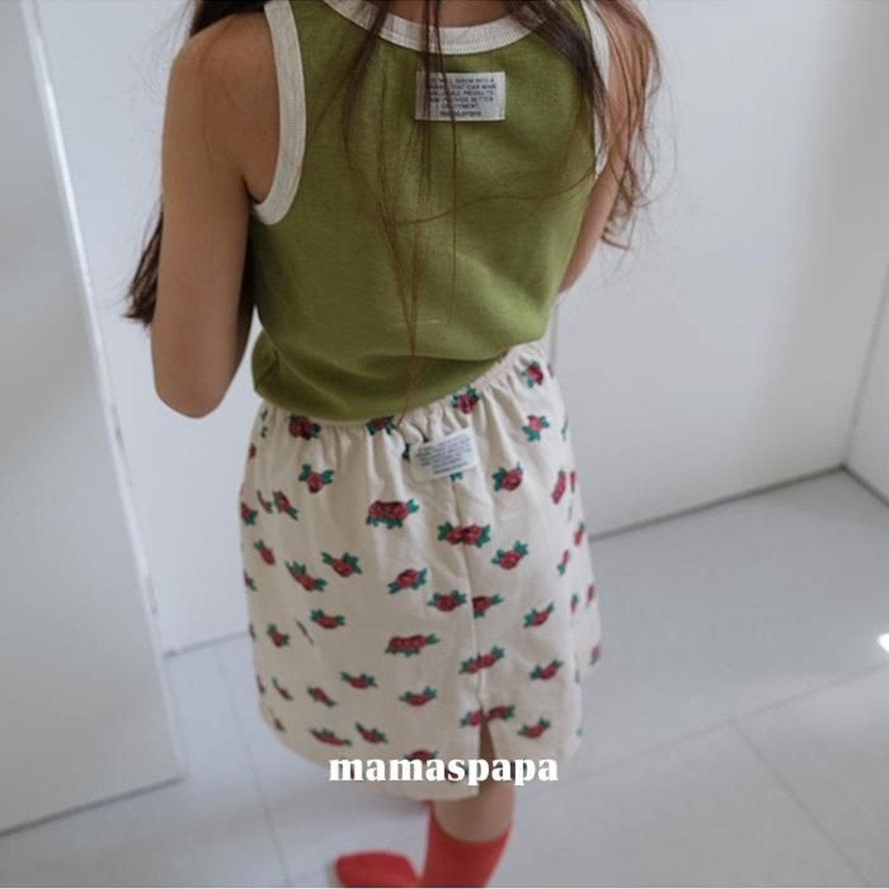 보아투 유아 마마스파파 파인스커트 S~XL 여름 여아 치마 밴딩 고무줄 자매룩 데일리룩 - 상세 이미지 4