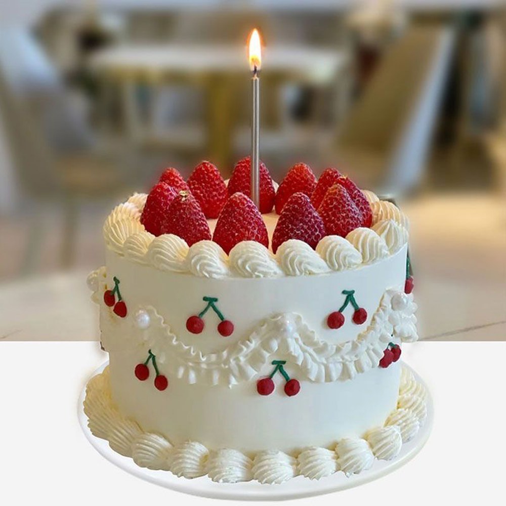 모형케이크 생일 소품 딸기 세트 돌잔치케이크모형 파티룸 카페 촬영 6인치 LED 모조 투이 6촌 6촌 투이 - 상품 이미지