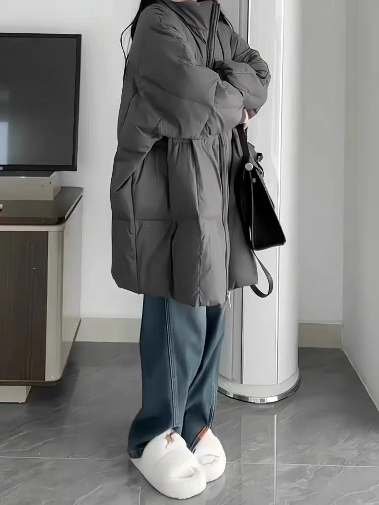 티셔츠 하이넥 반목폴라 터틀넥 반목티 오버핏 여성 폴라티 이너 여자 기모 겨울 긴팔 데일리 - 상세 이미지 2