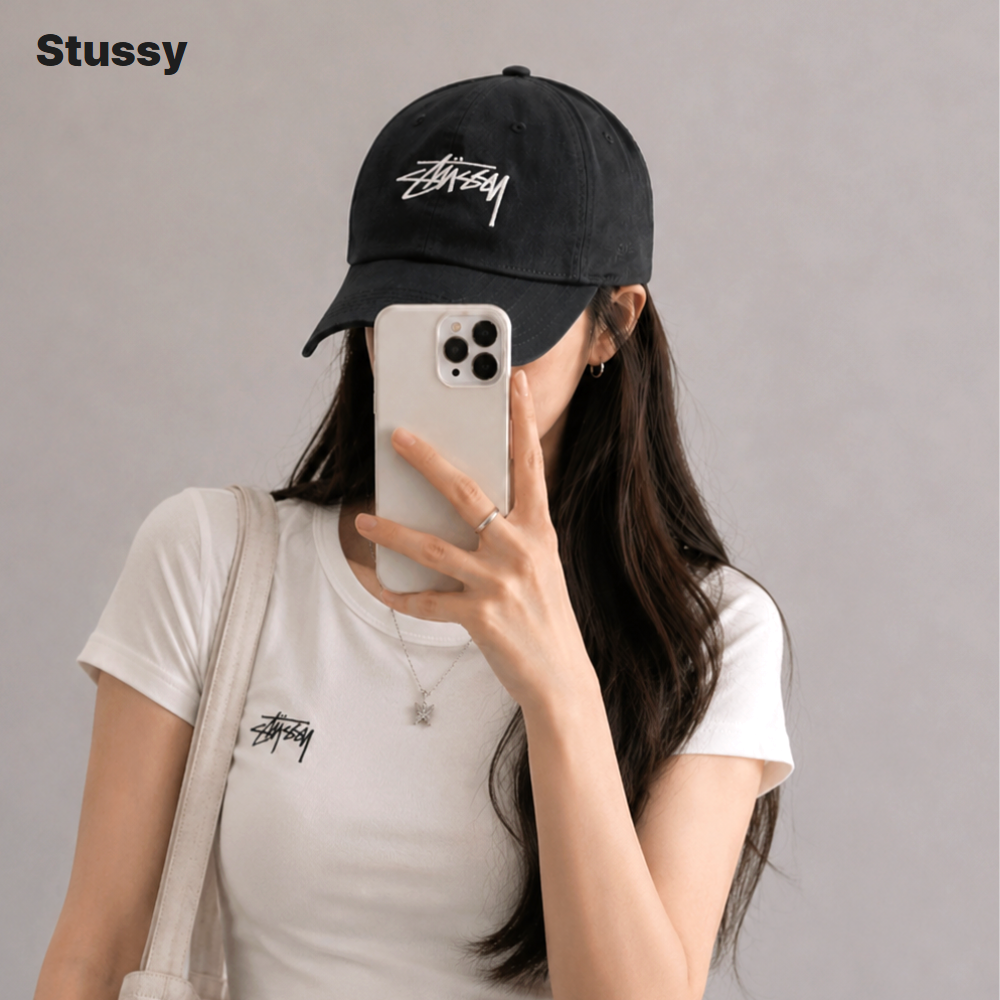 스투시 모자 스무스 스탁 나일론 스포츠캡 남녀공용 학생 직장인 데일리 스트릿 볼캡 - 상품 이미지
