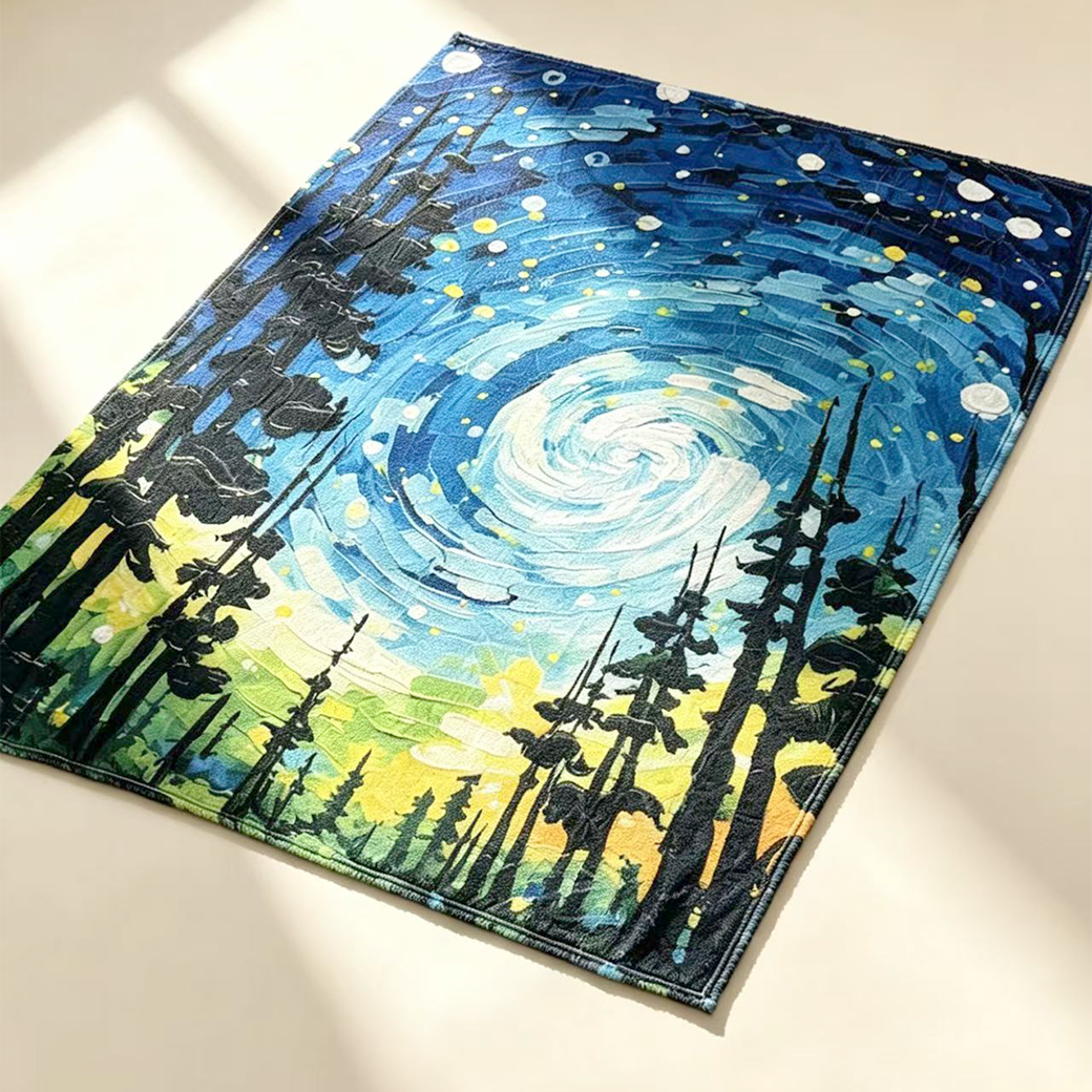 극세사 담요 사계절 여름 블랑켓 무릎담요 명화 쇼파 블랭킷 유화, 130x150cm 이미지 7