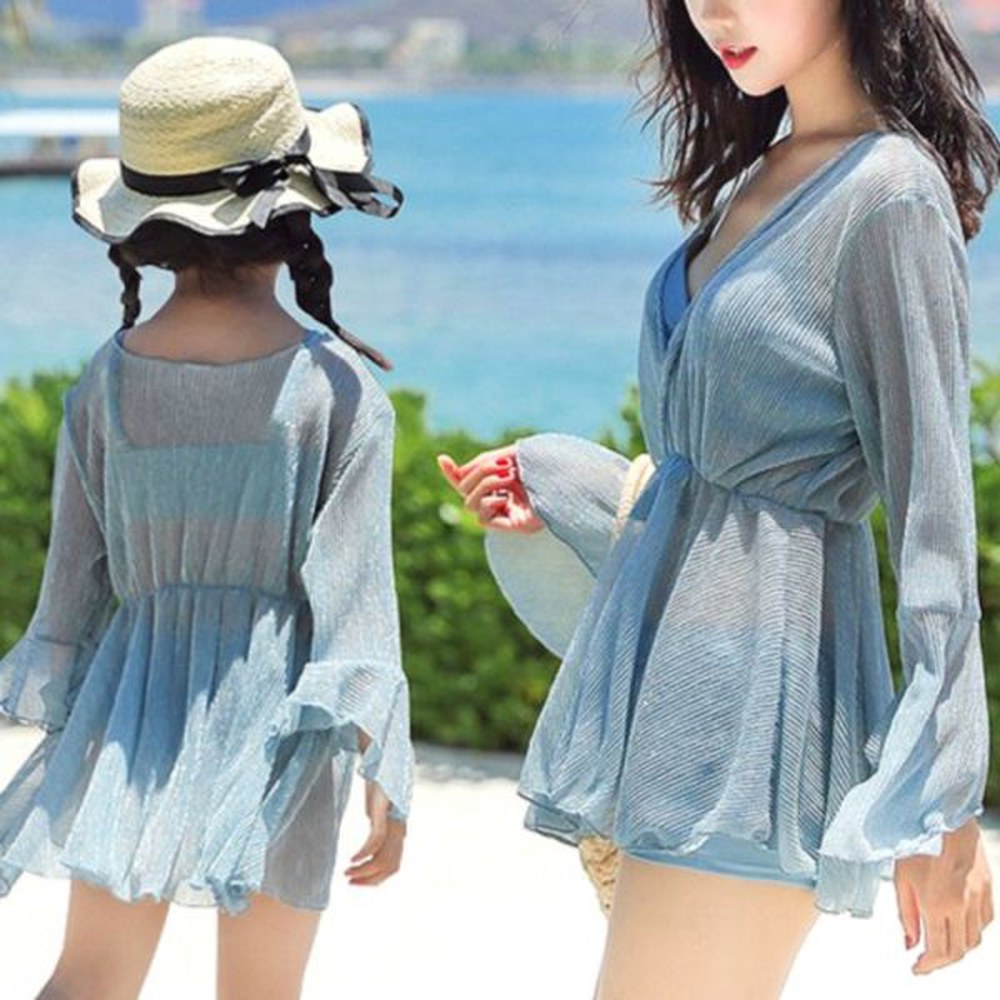 모녀수영복 수영복 서핑 호캉스 모녀 비키니 비키니수영복 온천 커플 아동 맘커플룩 실외 휴가 아동 M - 상품 이미지